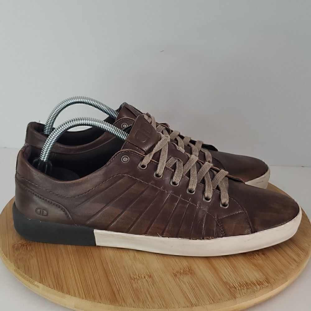 Democrata Men's Brown Leather Sneakers EU 43